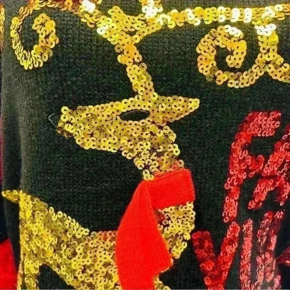 Holiday Time Sequin Christmas Sweater size Small - Picture 6 of 14